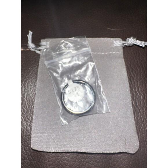 Black Tungsten Carbide Blue Sandstone Ring Size 11 - Picture 11 of 12